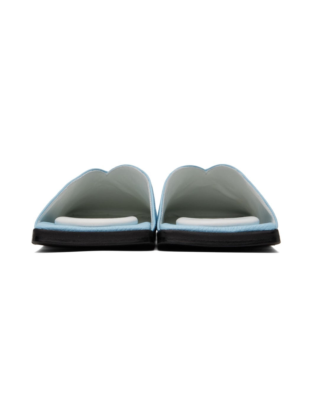 Blue Square Toe Slippers - 2