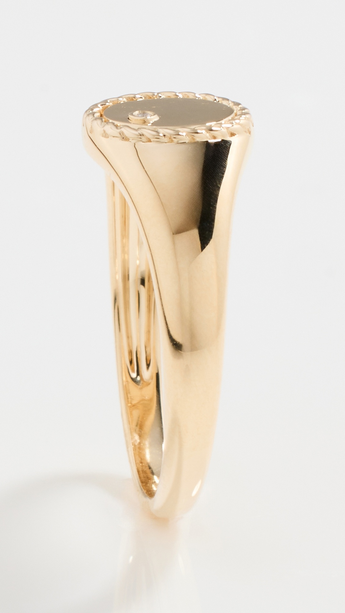 Baby Chevaliere Ovale Gold Ring - 4