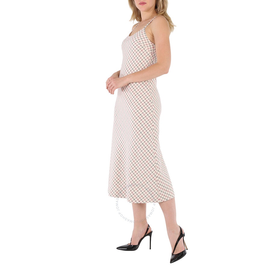 Maison Margiela Ladies Check Wool Long Dress - 6