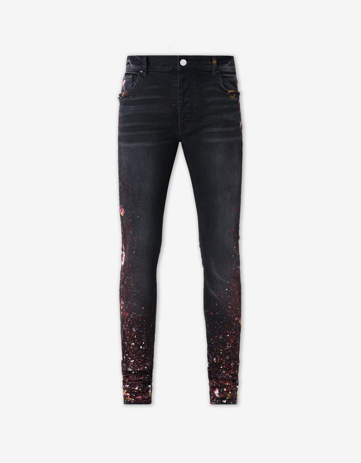 Amiri Paint Splatter Aged Black Jeans - 1