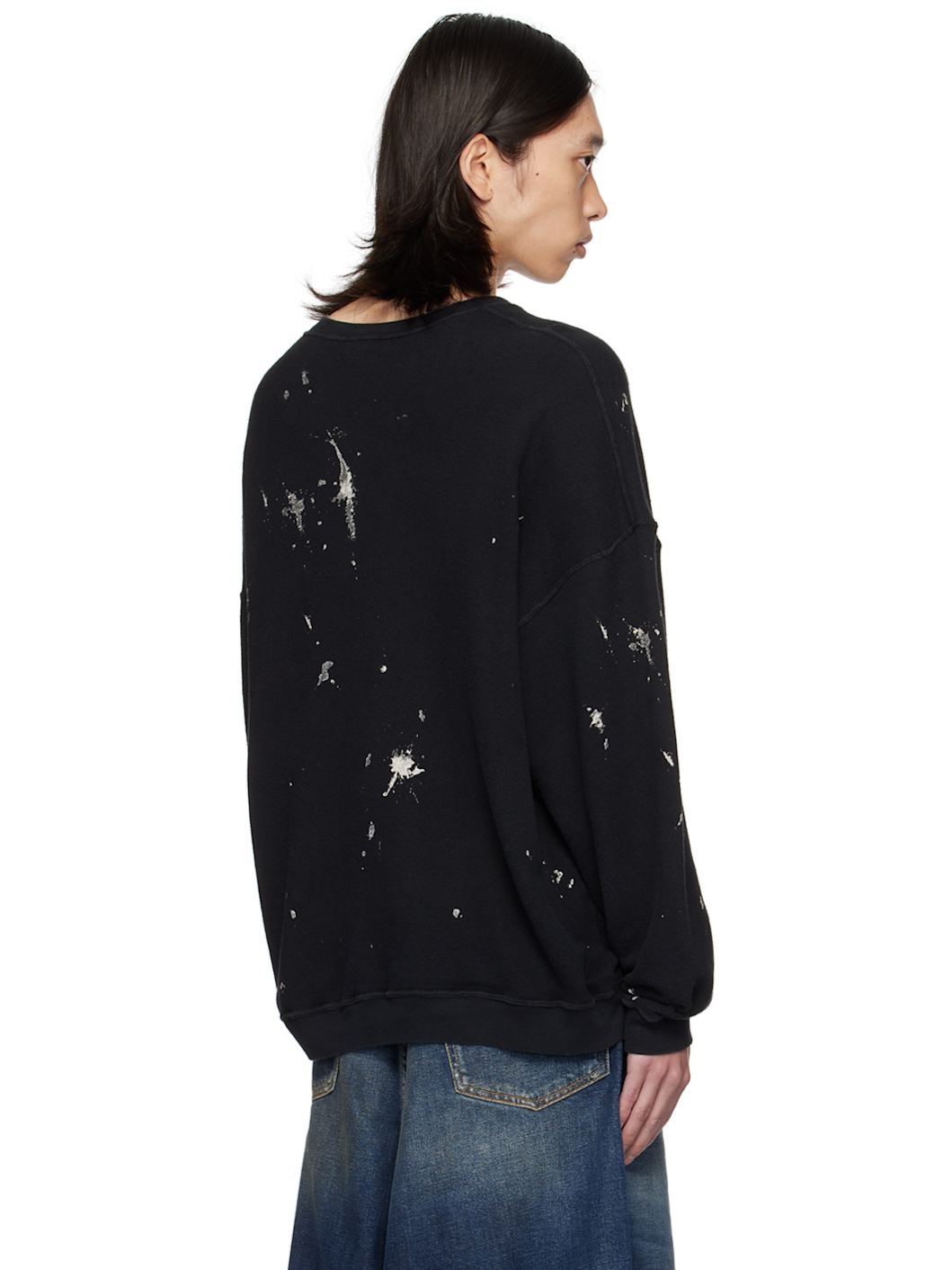 Black Paint Splatter Sweatshirt - 3