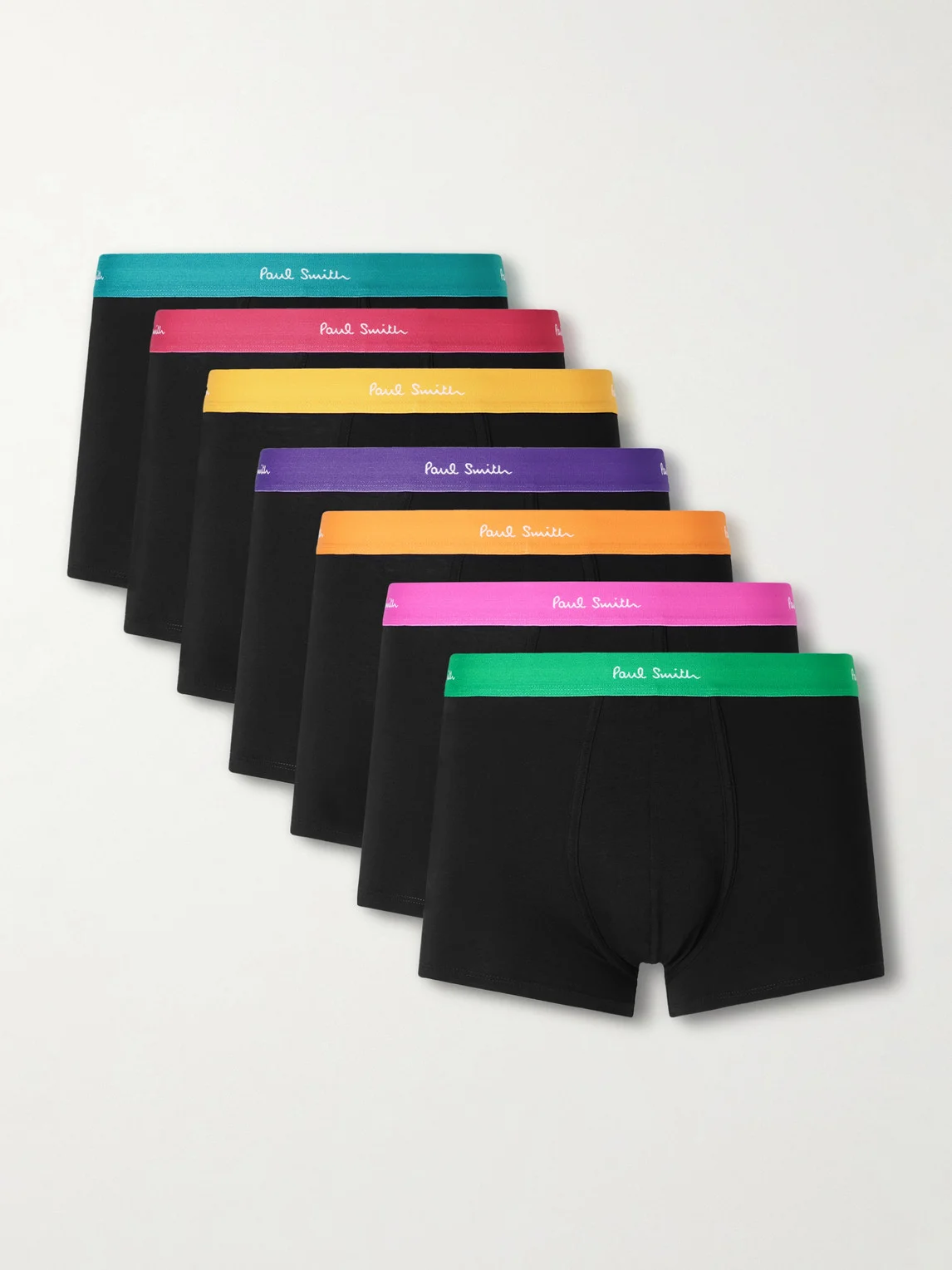 Seven-Pack Stretch Organic Cotton-Jersey Boxer Briefs - 1