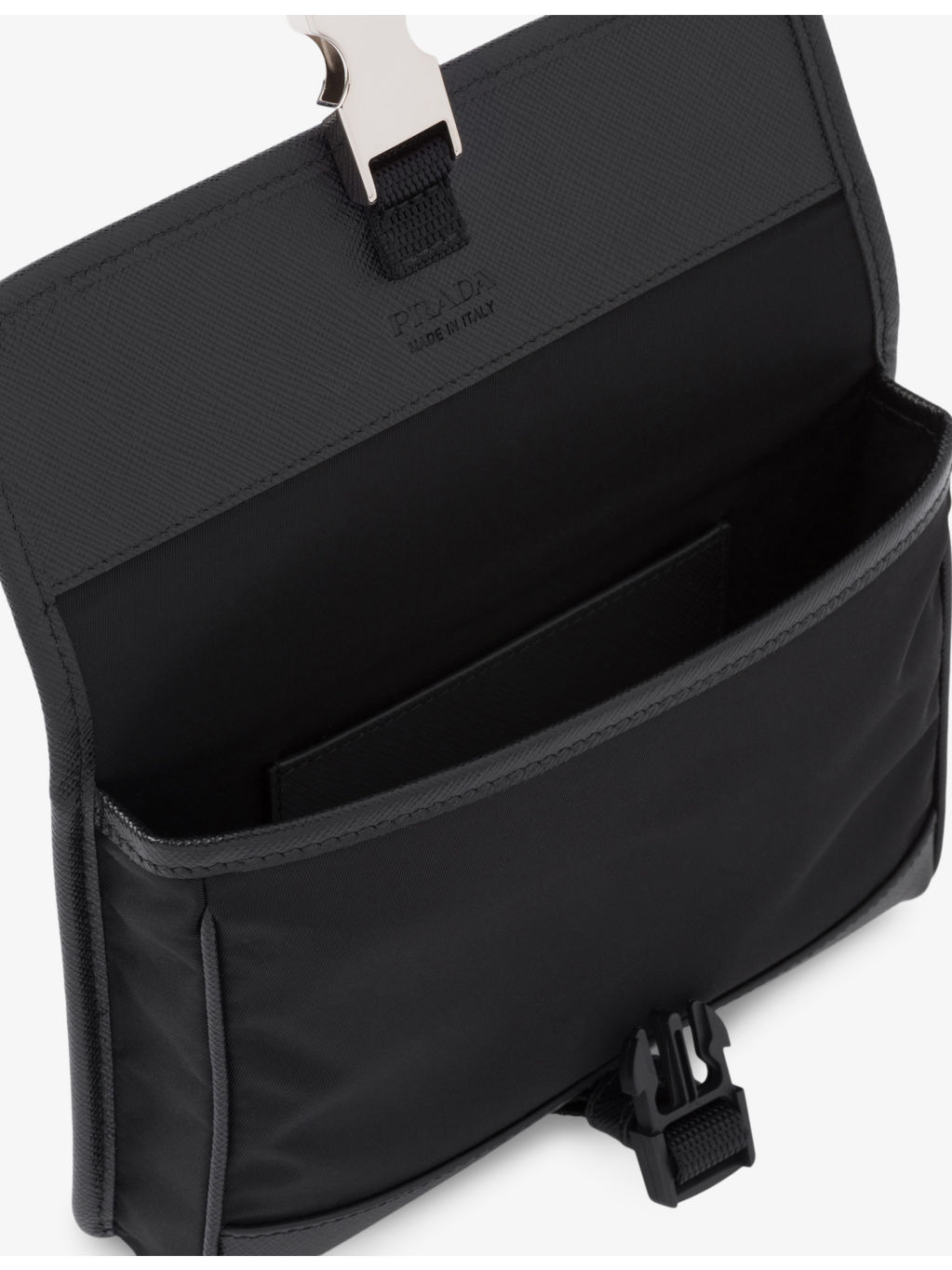Re-Nylon buckled recycled-nylon and leather phone-holder - 4