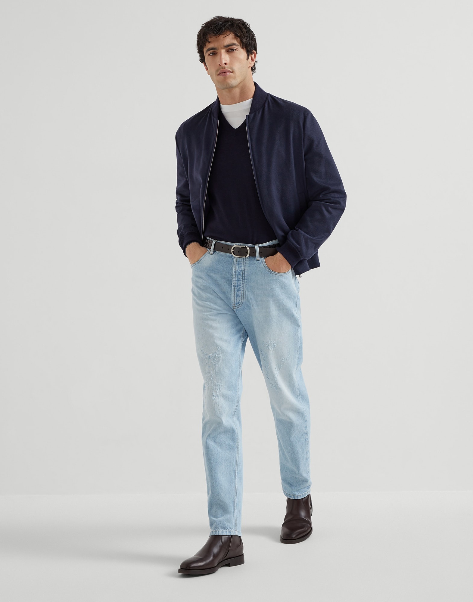 Cashmere and silk lightweight sweater - 5