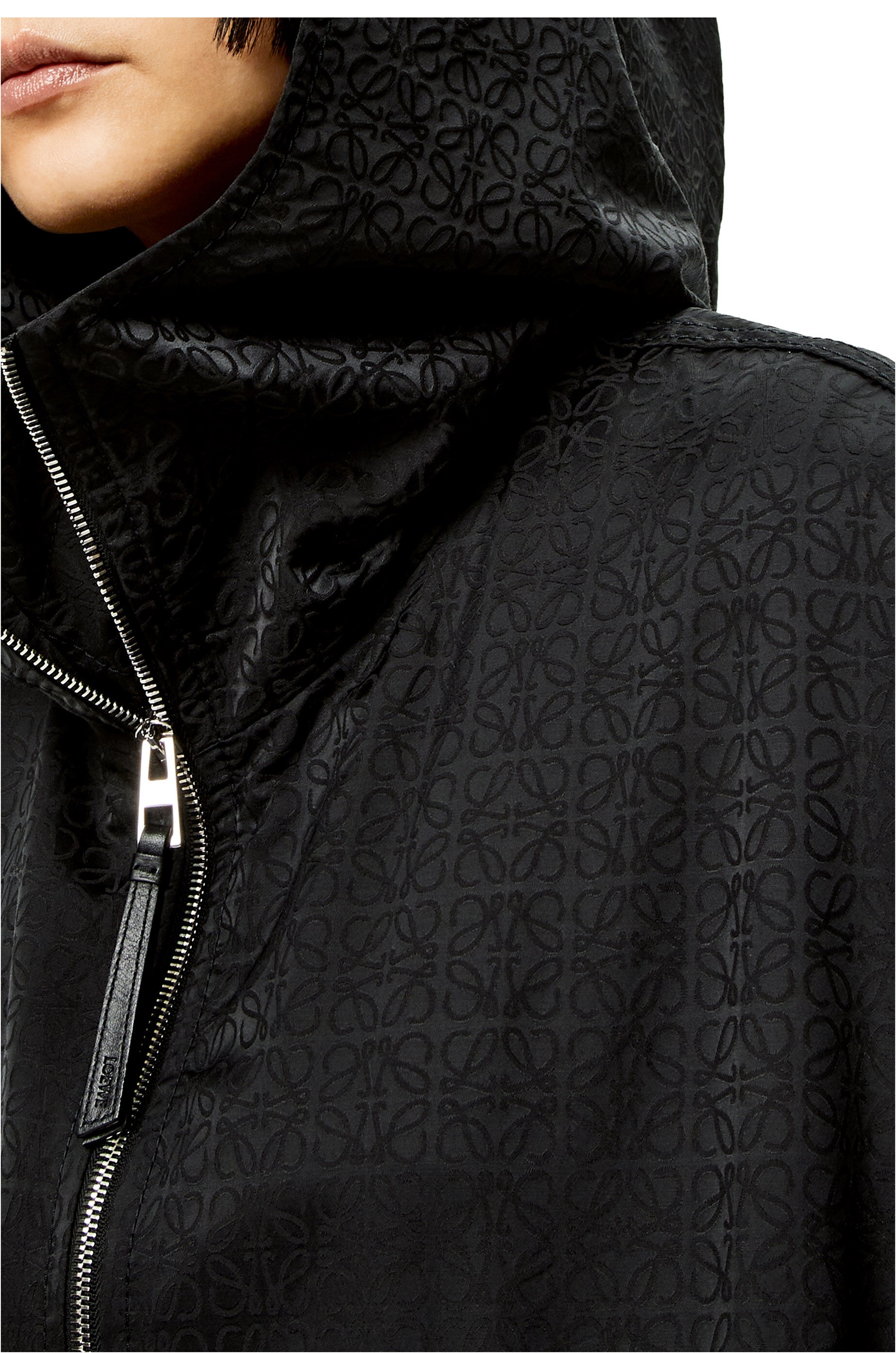Anagram jacquard hooded jacket in nylon - 5