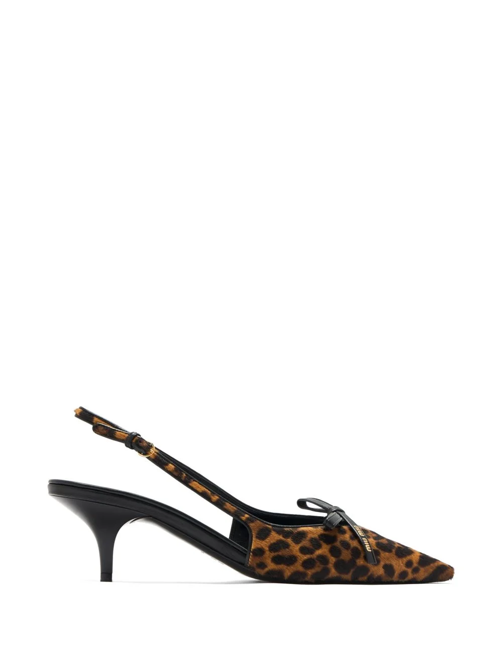 leopard-print heeled pumps - 1