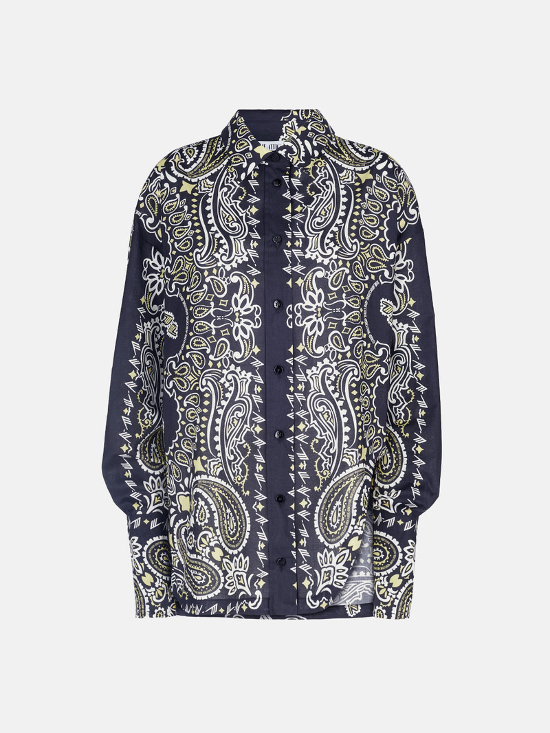 THE ATTICO BLACK, WHITE AND BANANA SHIRT outlook