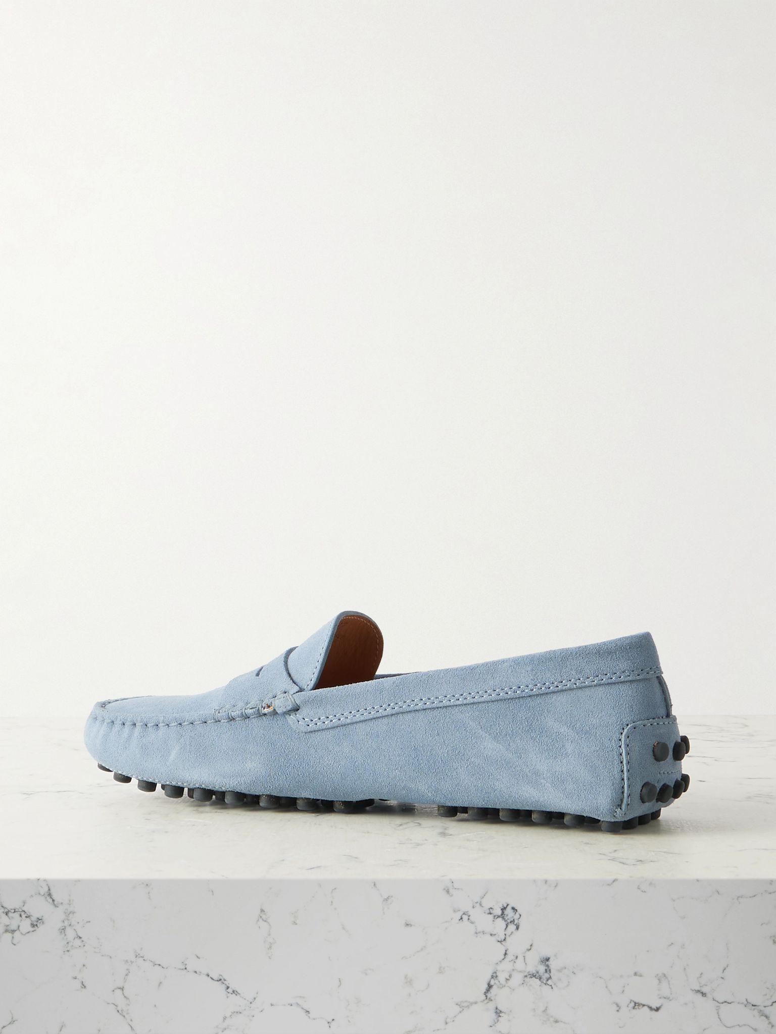 Gommino suede loafers Light blue - 3