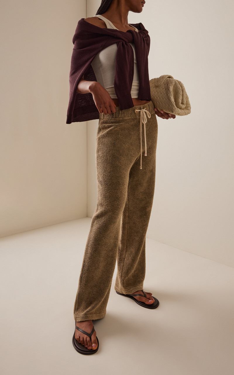 LES TIEN Exclusive Eazy Cotton Fleece Pants green outlook