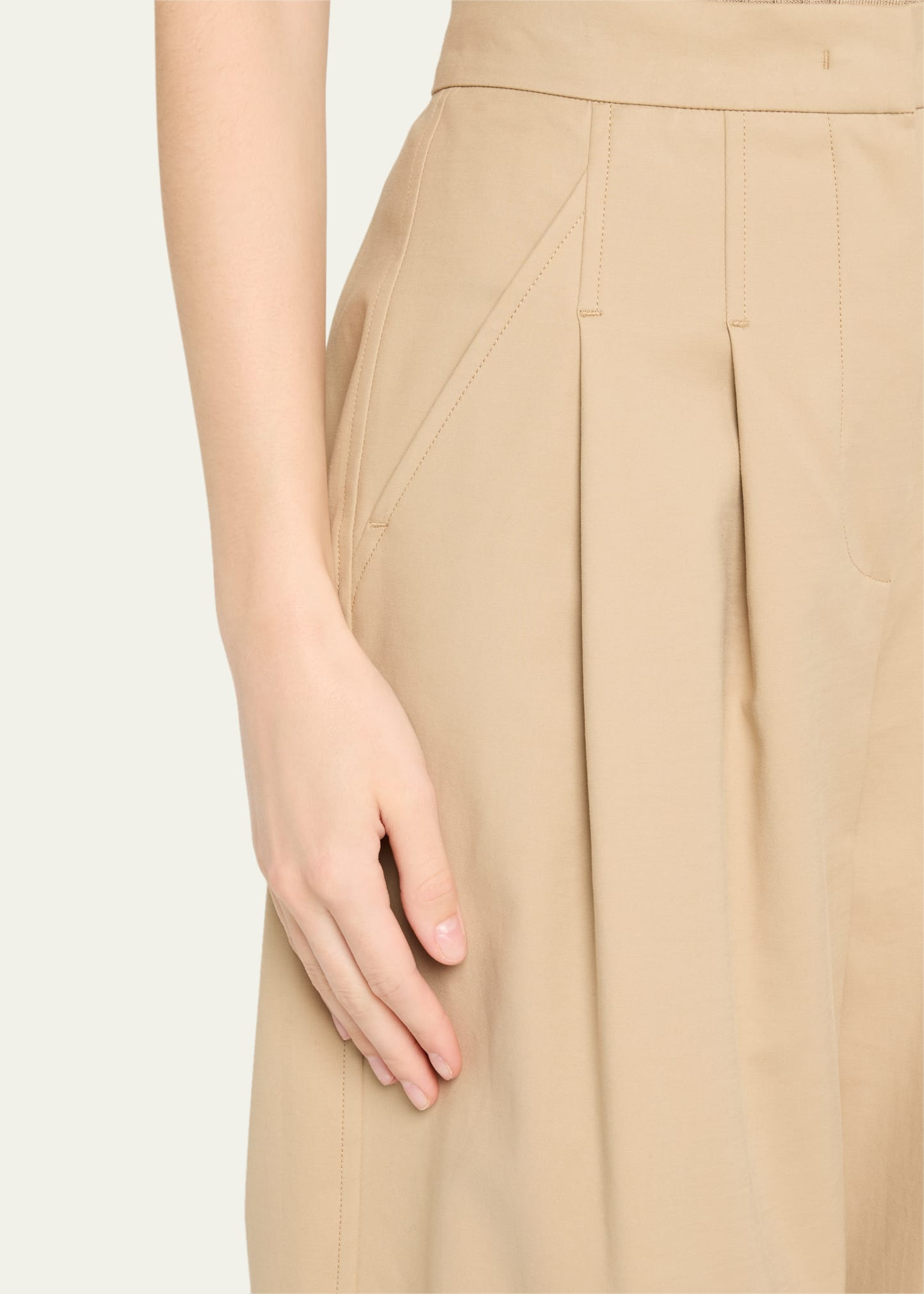 Kabuki Pintuck Tapered Leg Trousers - 5