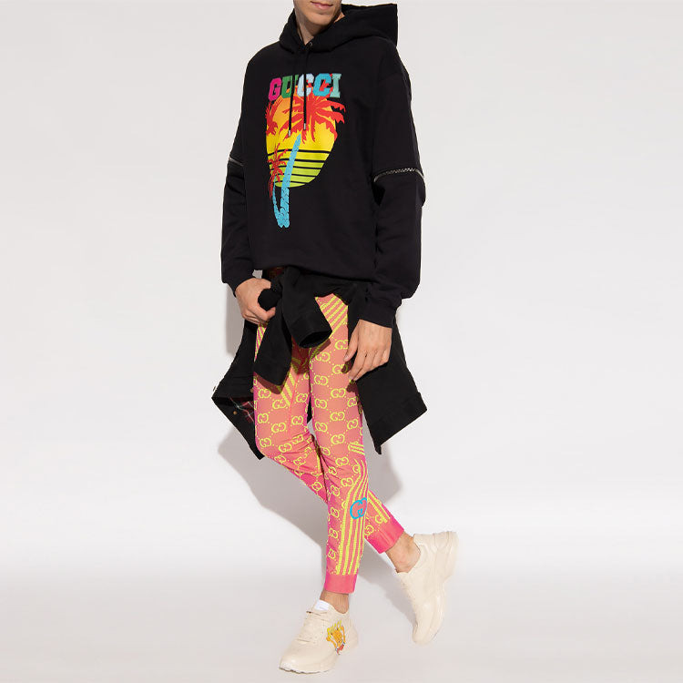 Gucci Sunset Hooded Sweatshirt With Removable Sleeves 'Black' 700117-XJEOT-1082 - 2