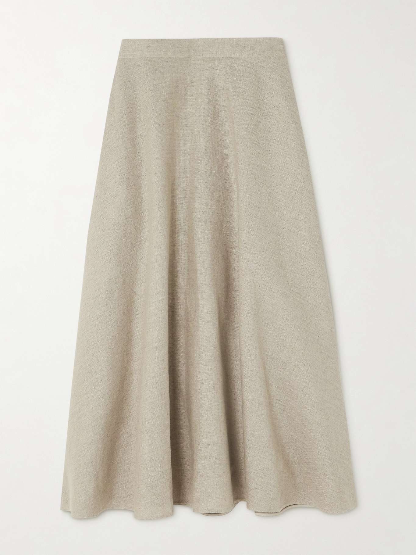 Embellished linen midi skirt - 1