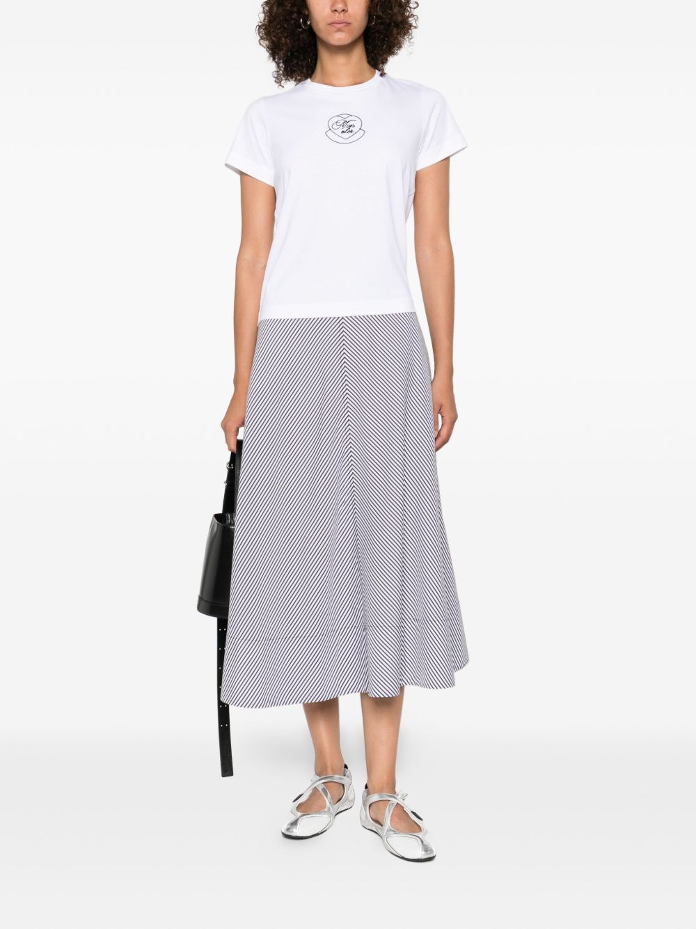 heart-embroidered cotton T-shirt - 2