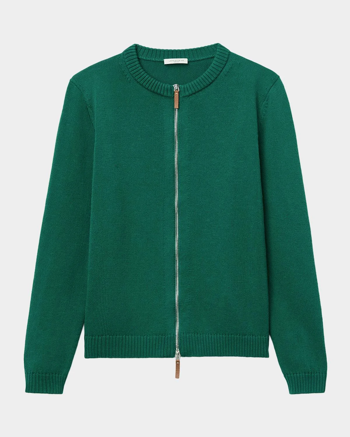 Crewneck Cotton-Silk Cardigan - 1