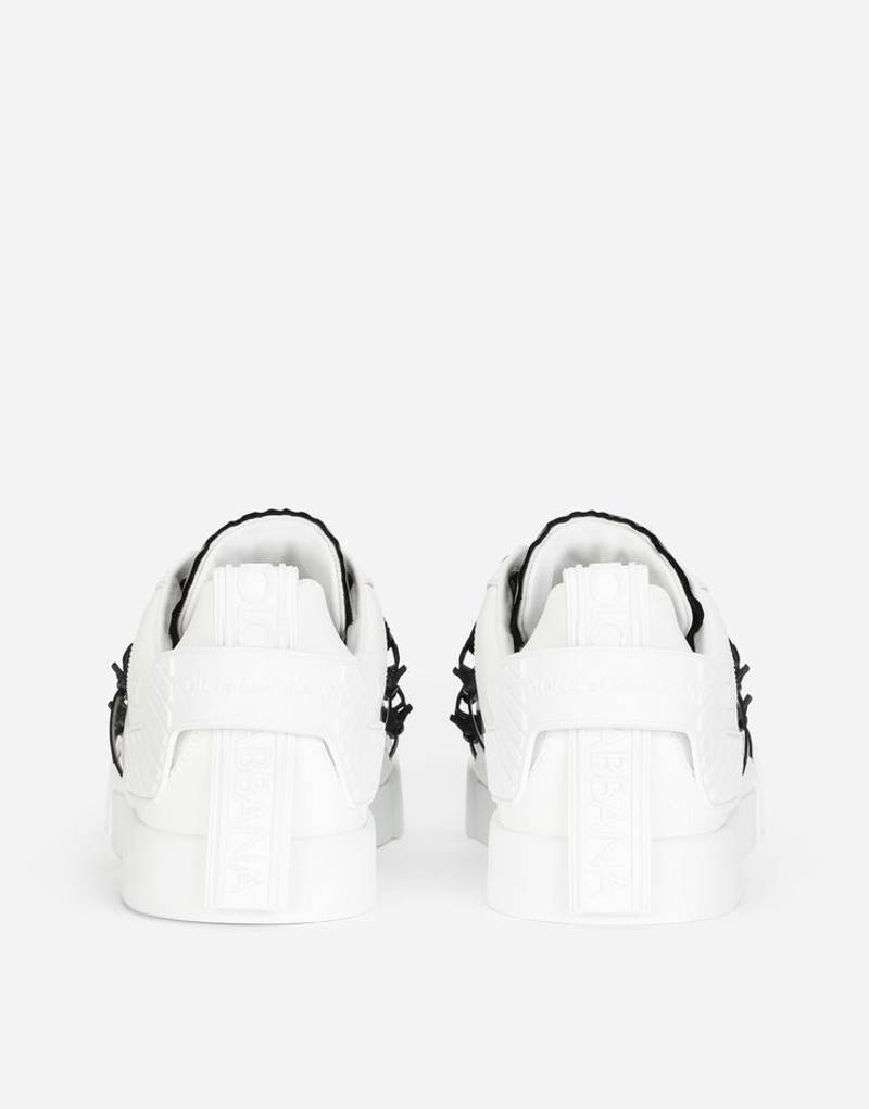 Dolce & Gabbana Portofino sneakers in calfskin and patent leather outlook