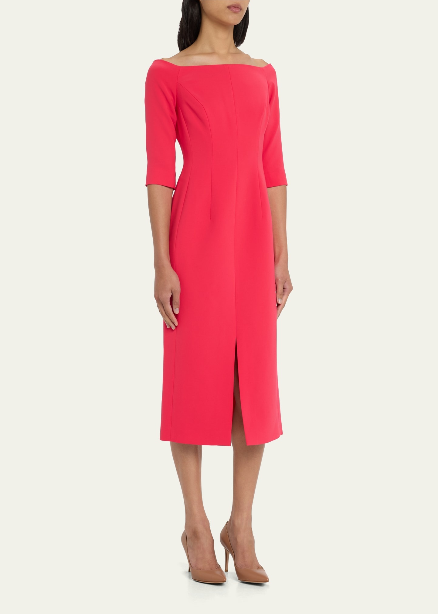 Off-Shoulder Midi Dress - 4
