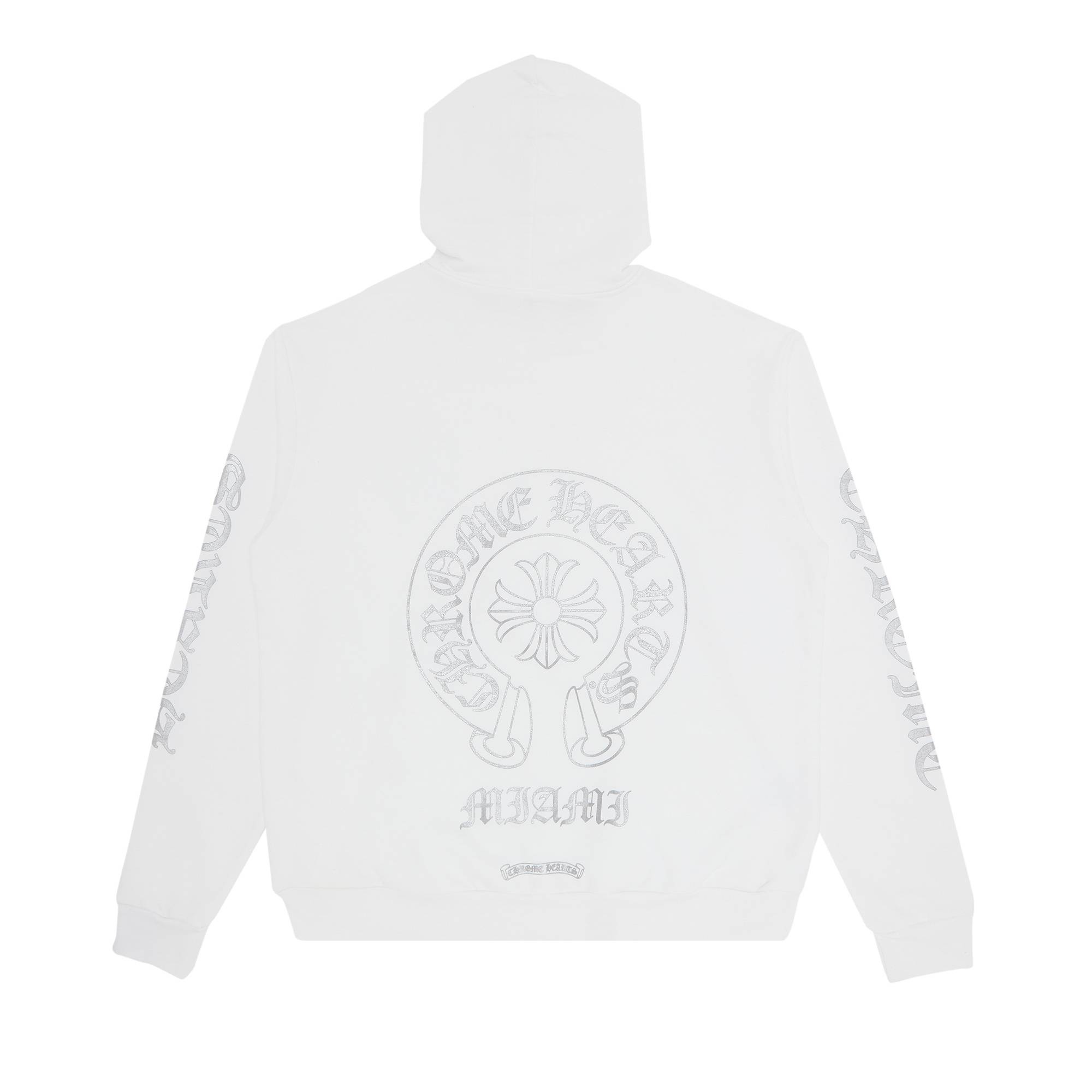 Chrome Hearts Miami Exclusive Chrome Hoodie 'White/Grey' - 2