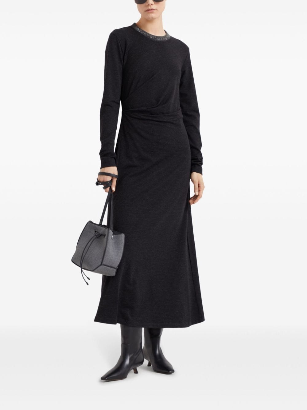 Brunello Cucinelli Wool Midi Dress - 4