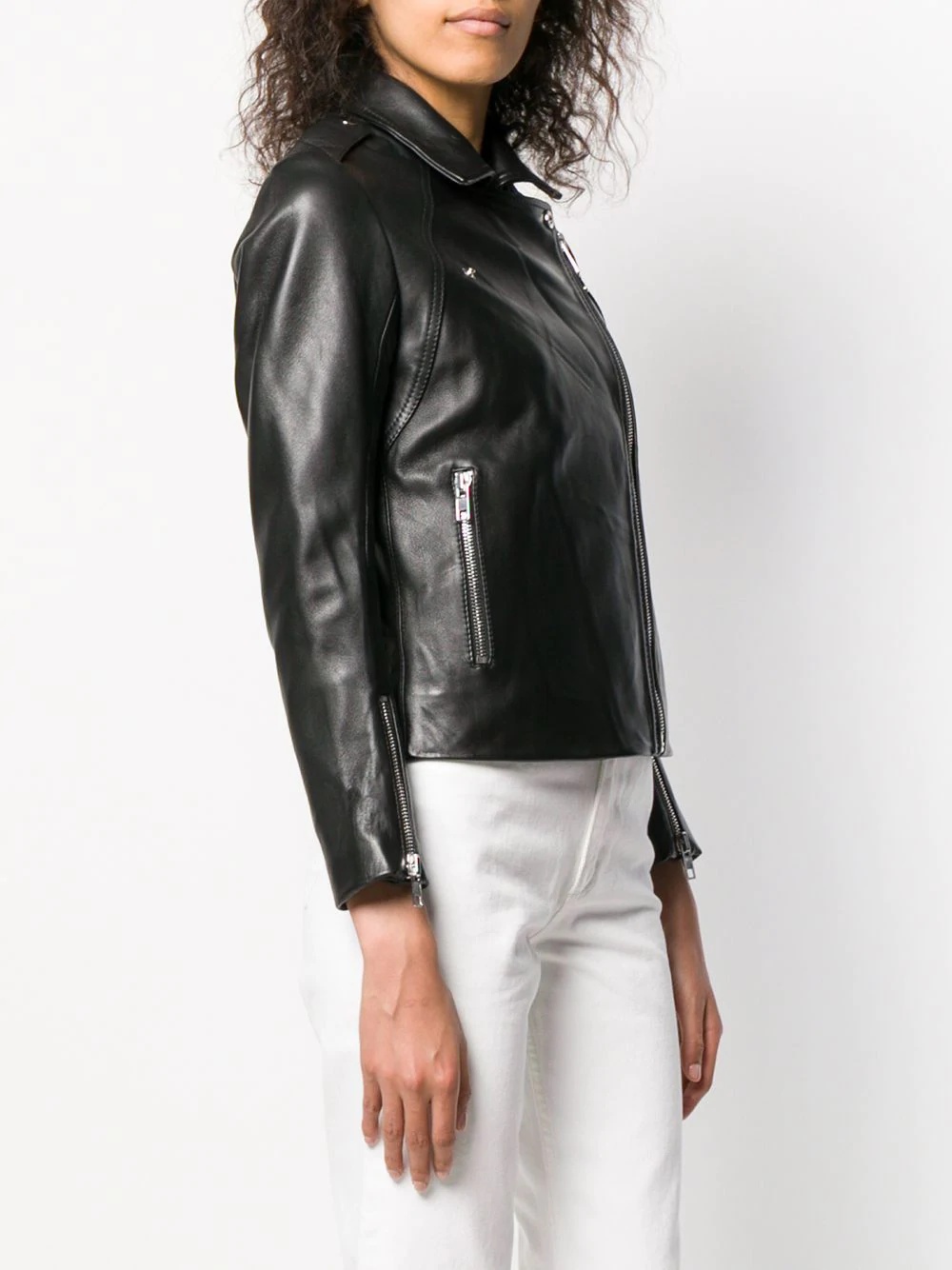 biker-style moto jacket - 3