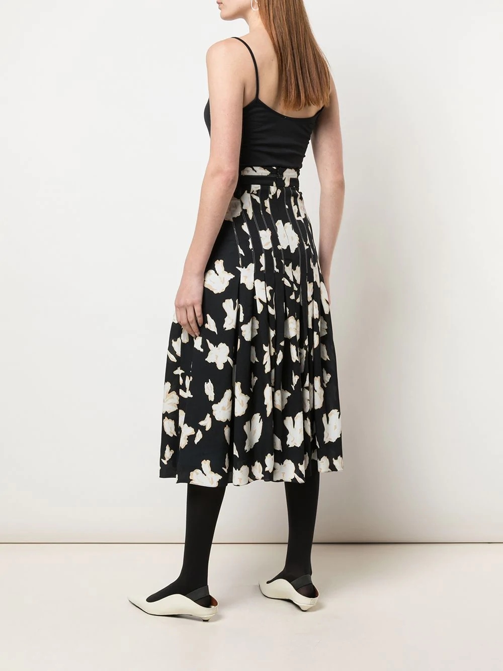 Iris print pleated skirt - 4