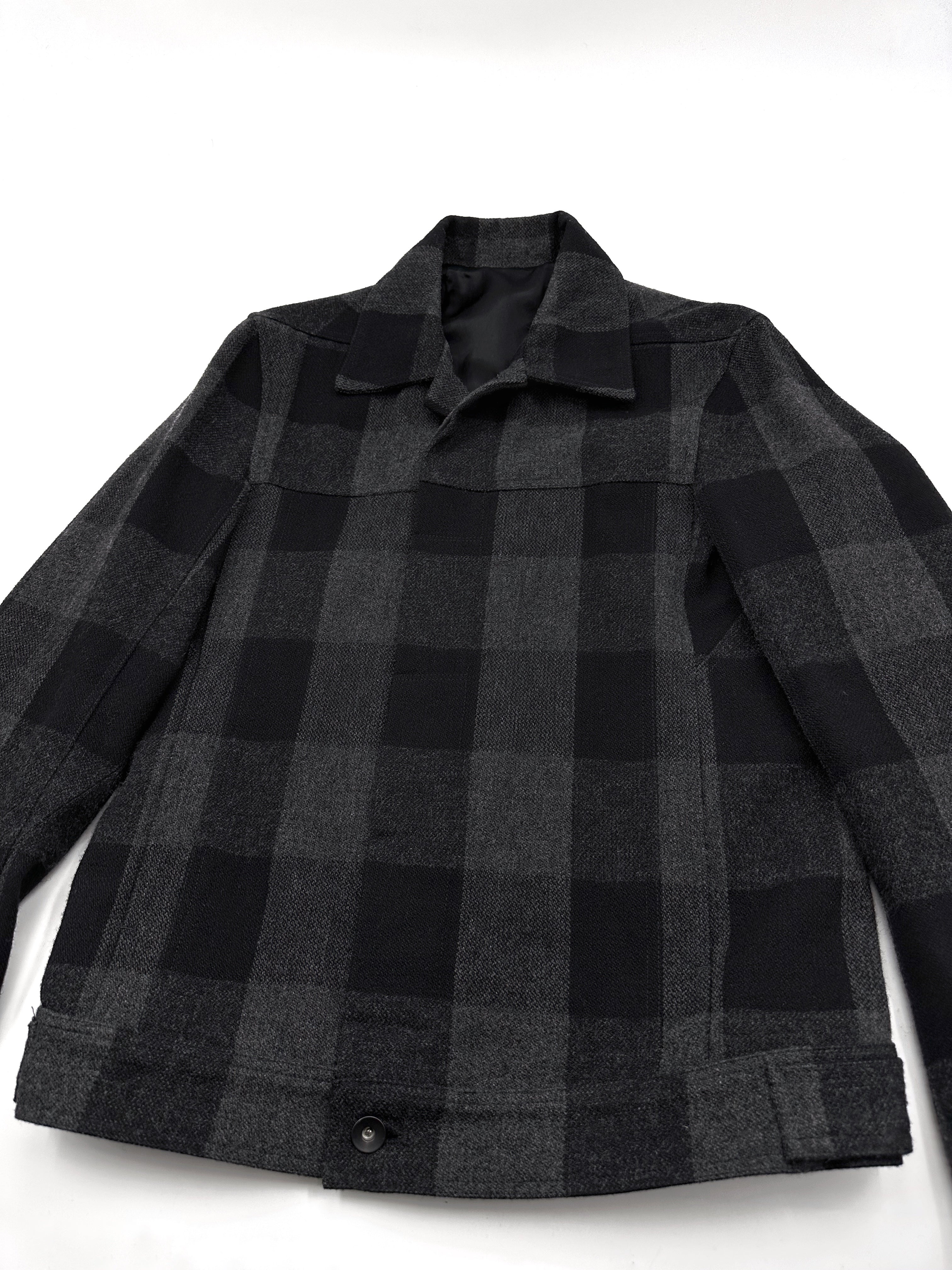 Rick Owens Fall 2016 Mainline Mastodon Checkered Plaid Wool Sample Colourway Workers Jacket 46 - 5