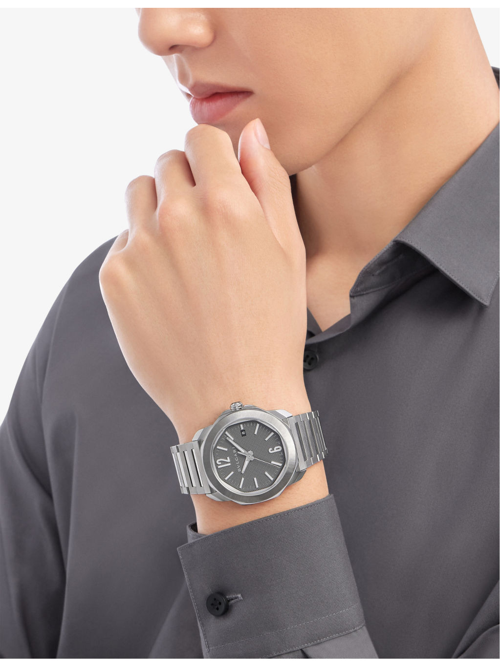RE00020 Octo Roma Chronograph stainless-steel automatic watch - 5