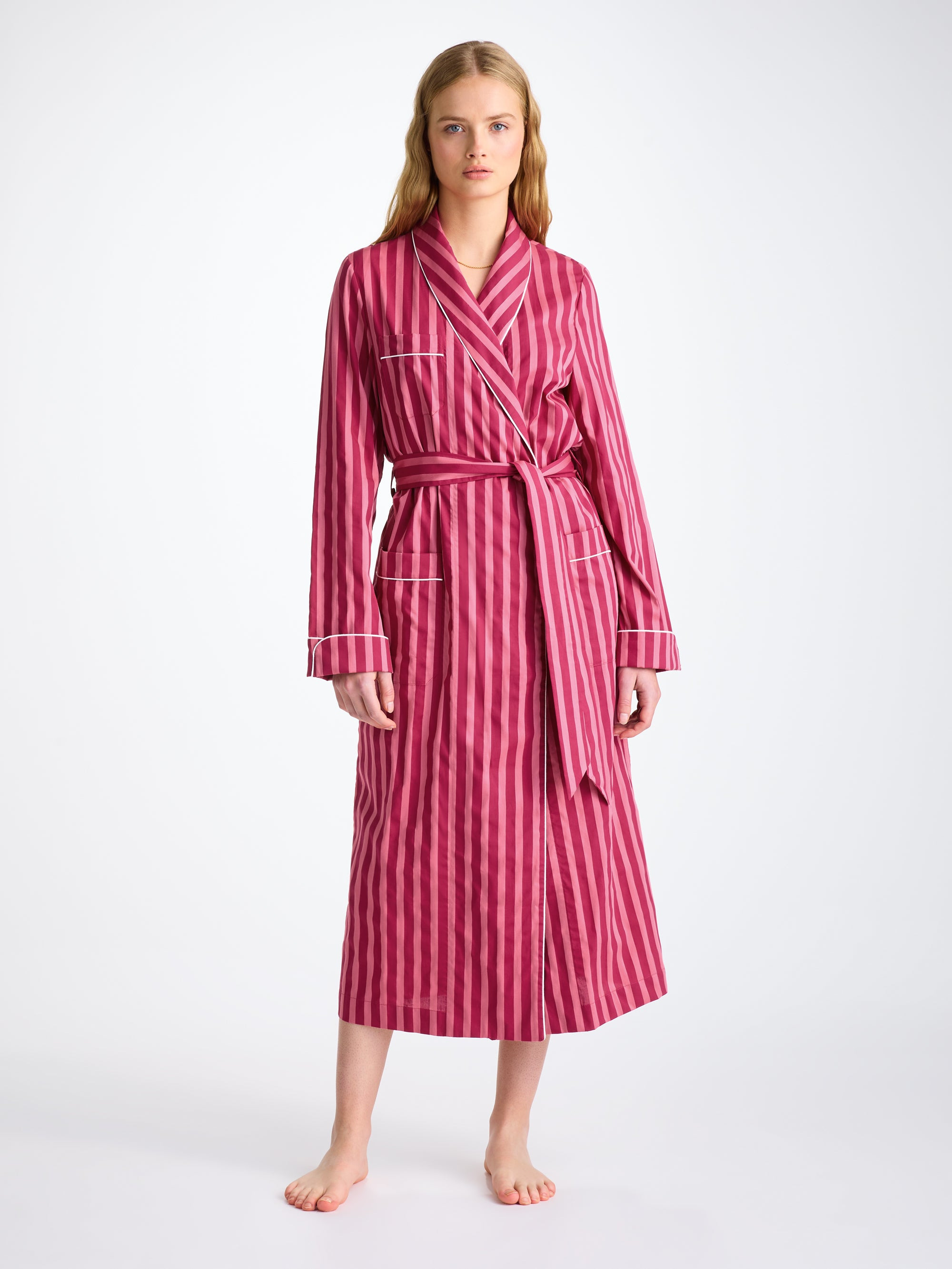 Women's Robe Capri 25 Cotton Batiste Pink - 2