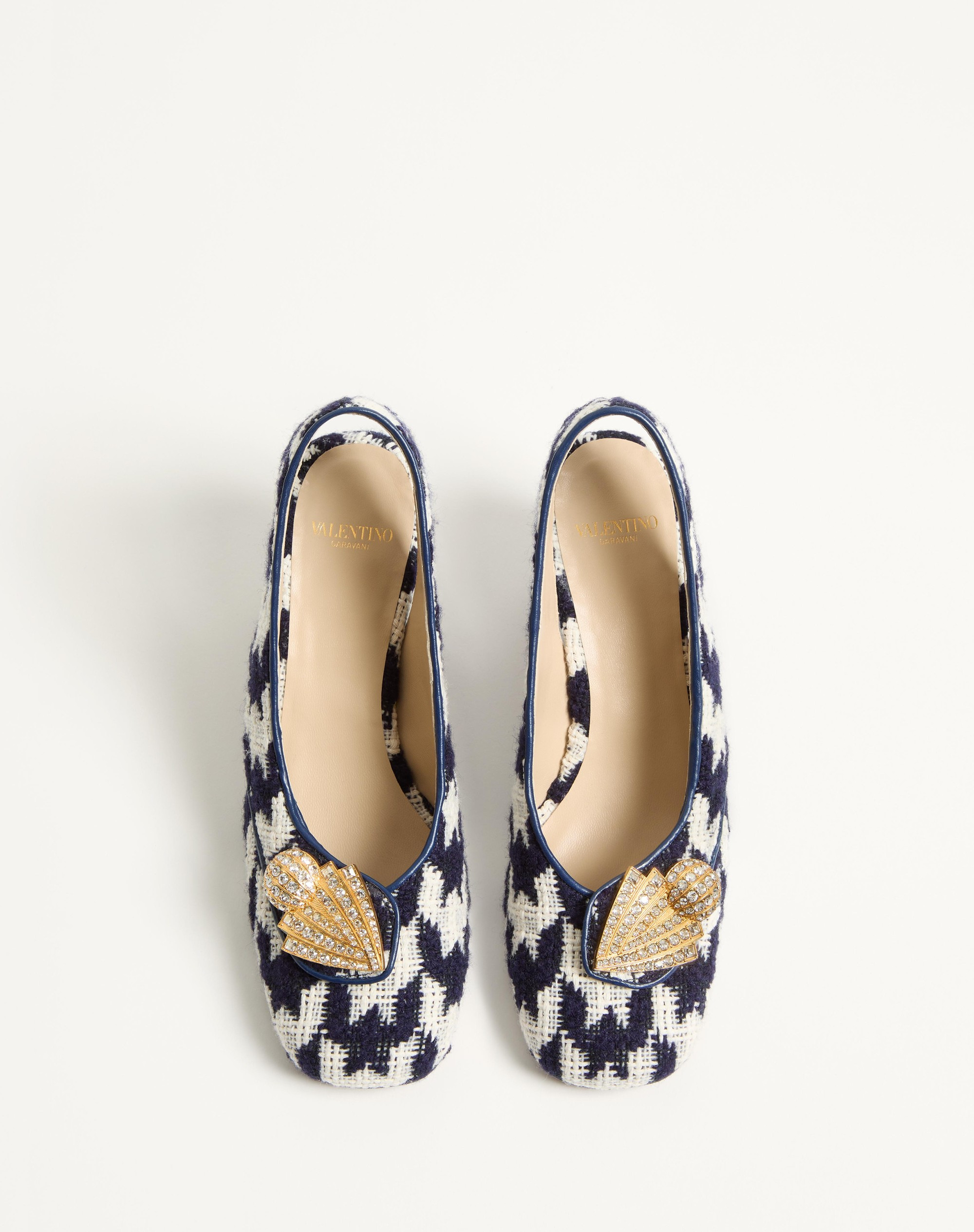 ADAMANTINE SLINGBACK PUMPS IN TWEED 60MM - 4