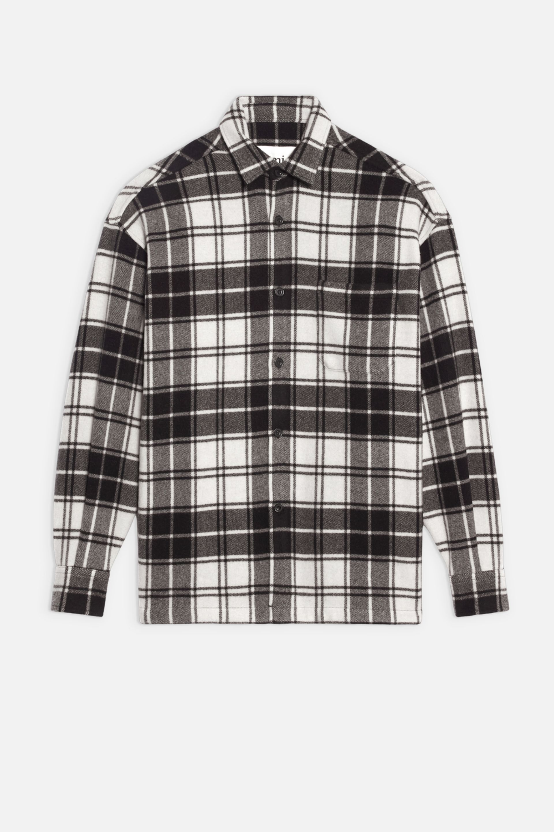 Checked Overshirt With Ami Paris Print - 6