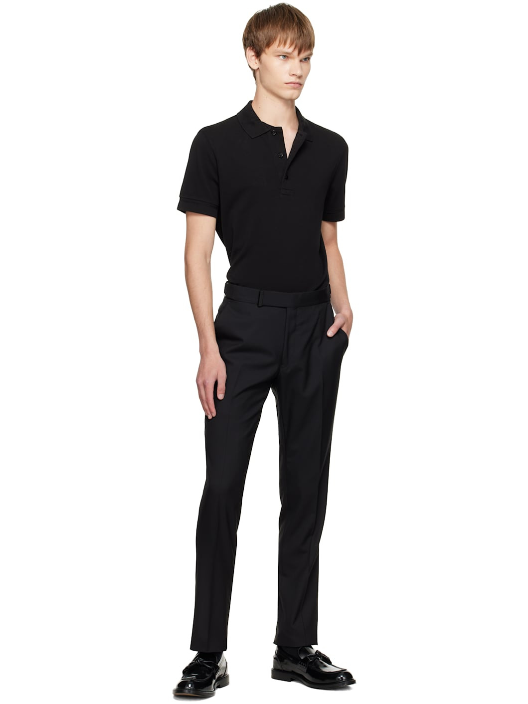 Black Piquet Polo - 5