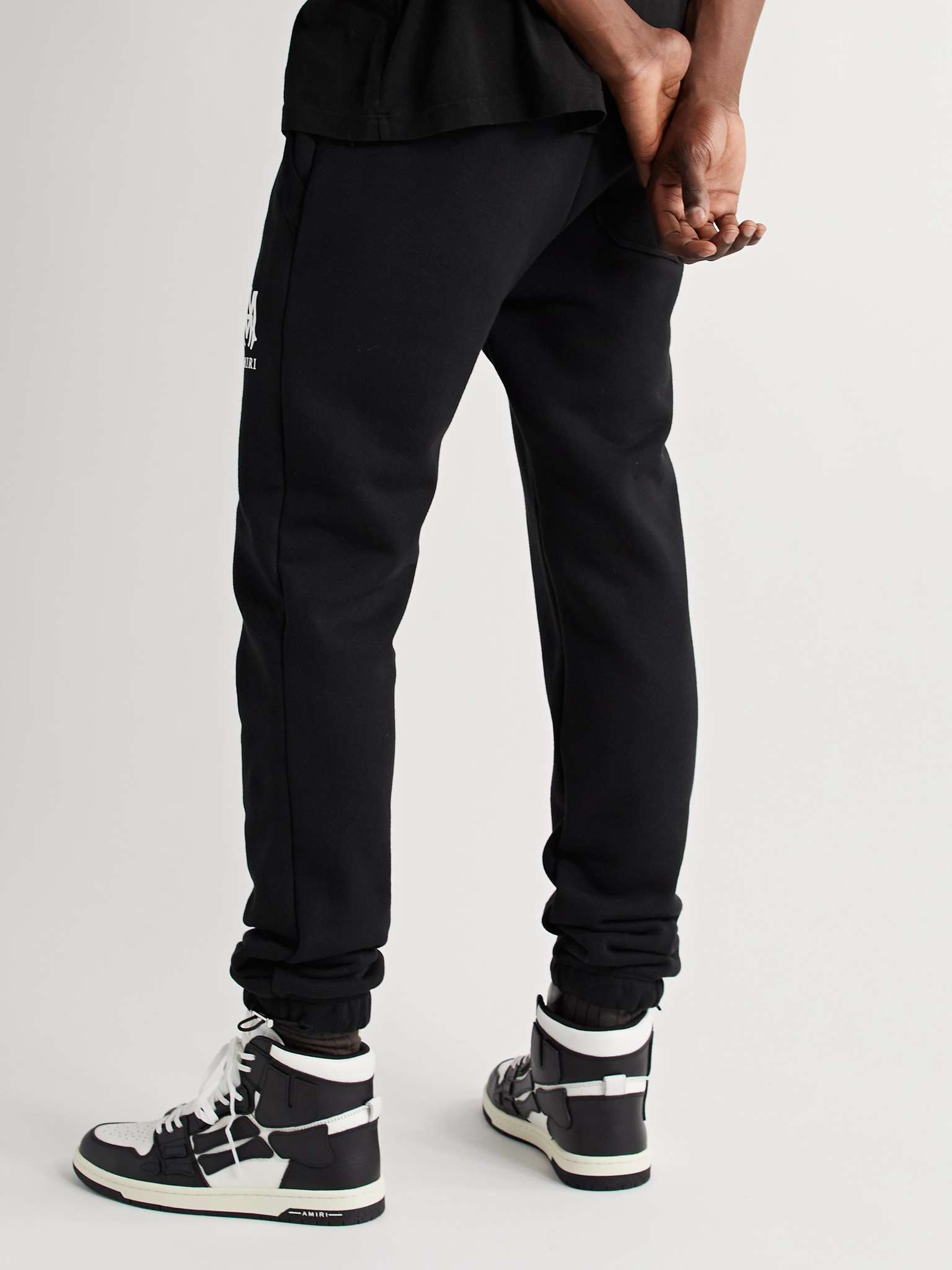 Tapered Logo-Print Cotton-Jersey Sweatpants - 4