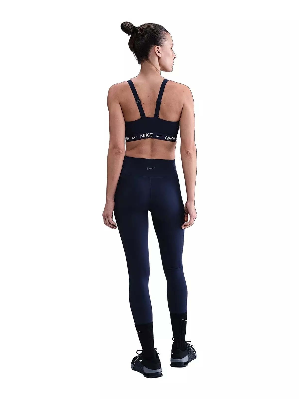 Women's Indy Medium Support Padded Adjustable Sports Bra -Navy - 5