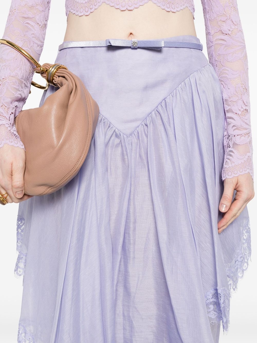 Crush lace midi skirt - 5