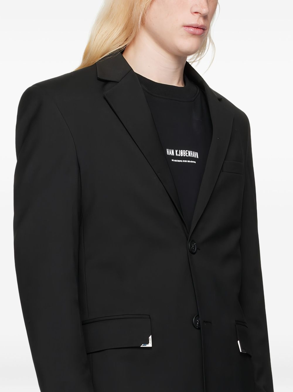 decorative-plaque blazer - 3
