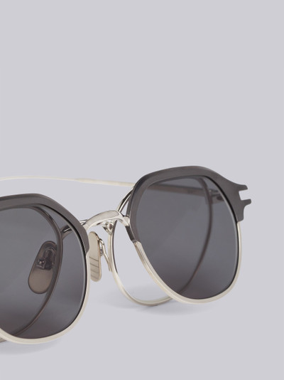 Thom Browne Silver & Black Iron Sunglasses outlook