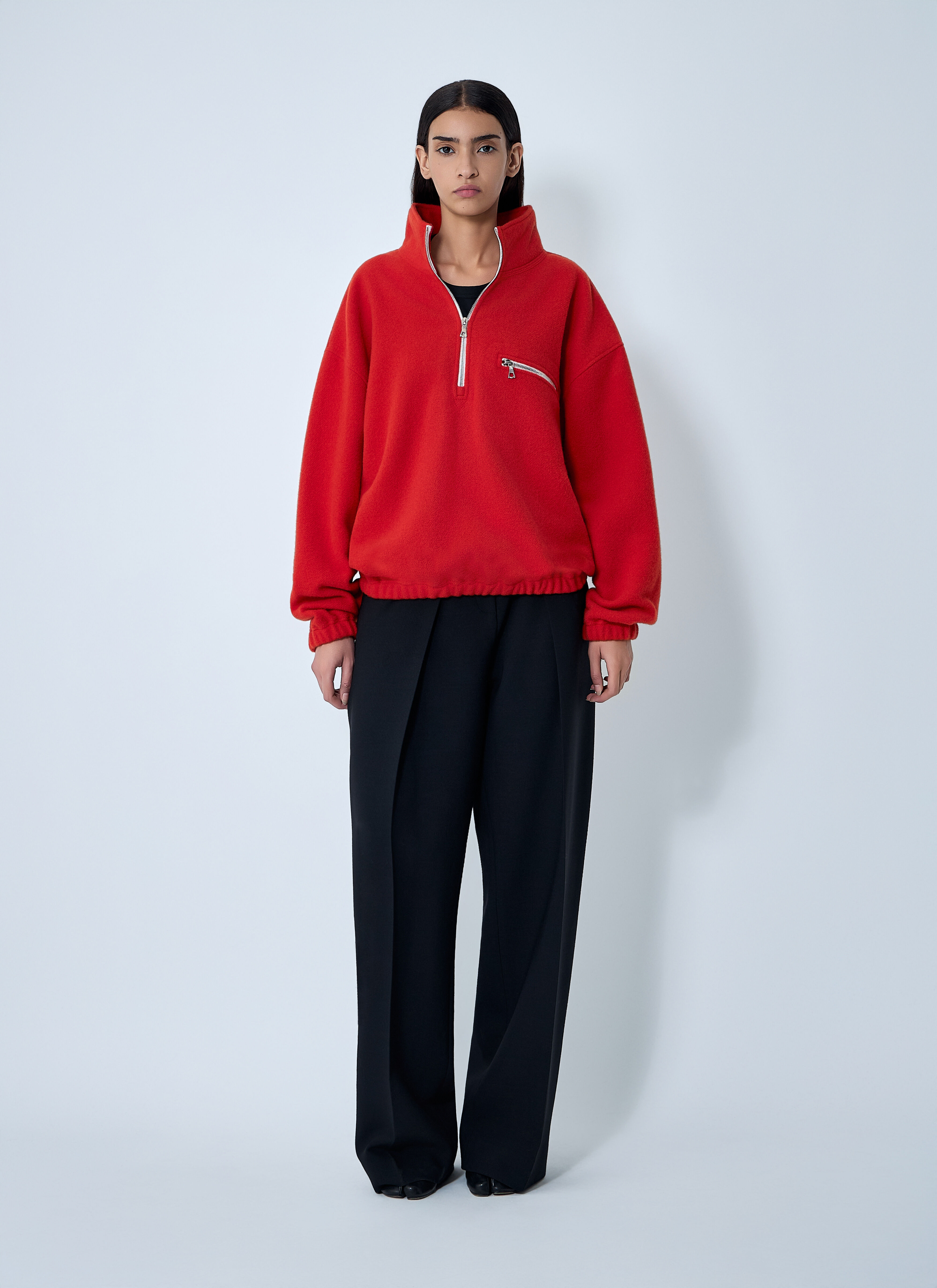 Zip-Up Fleece Sweatshirt - 2