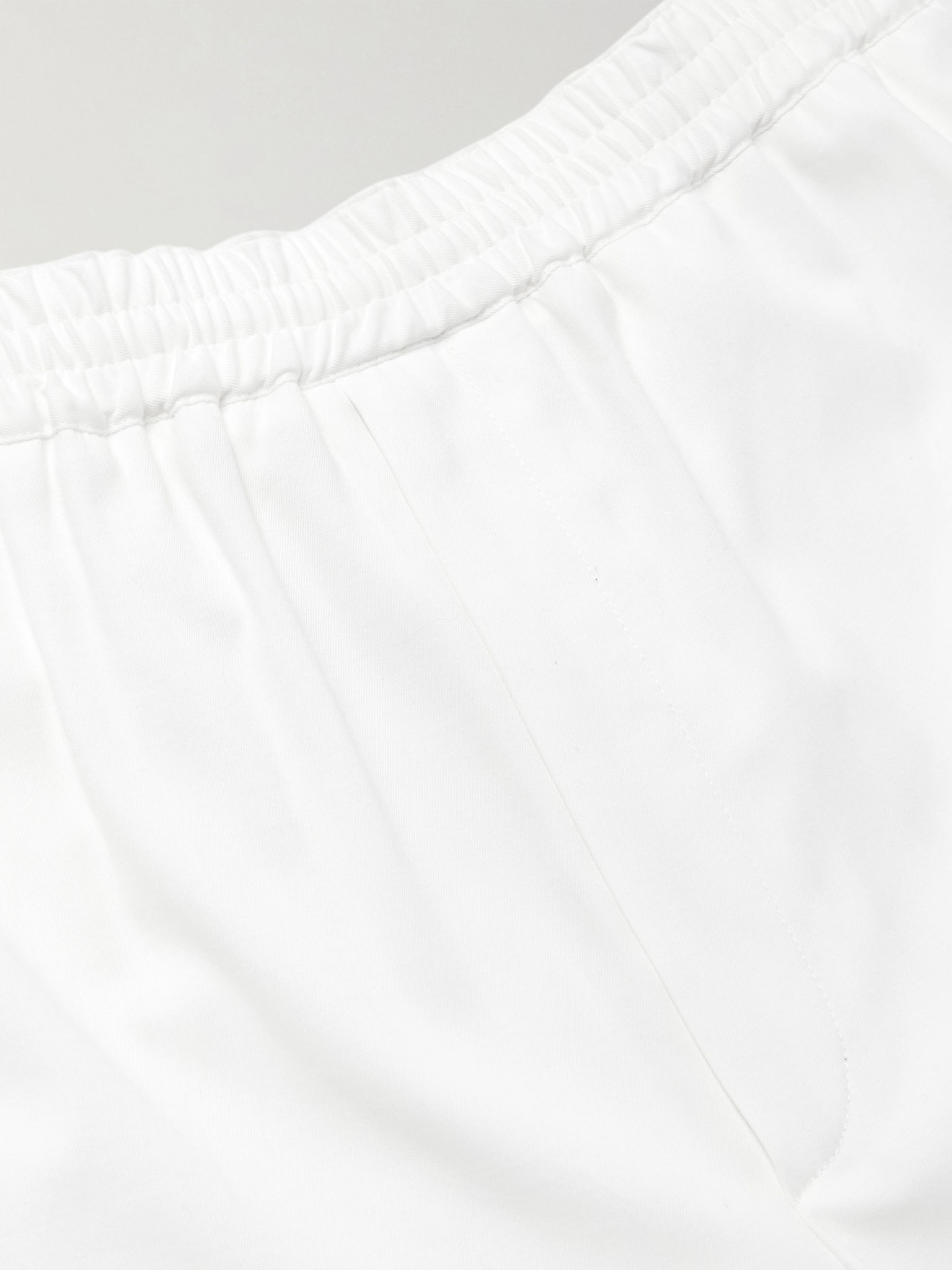 Jonah Wide-Leg Stretch Cotton and Cashmere-Blend Trousers White - 6