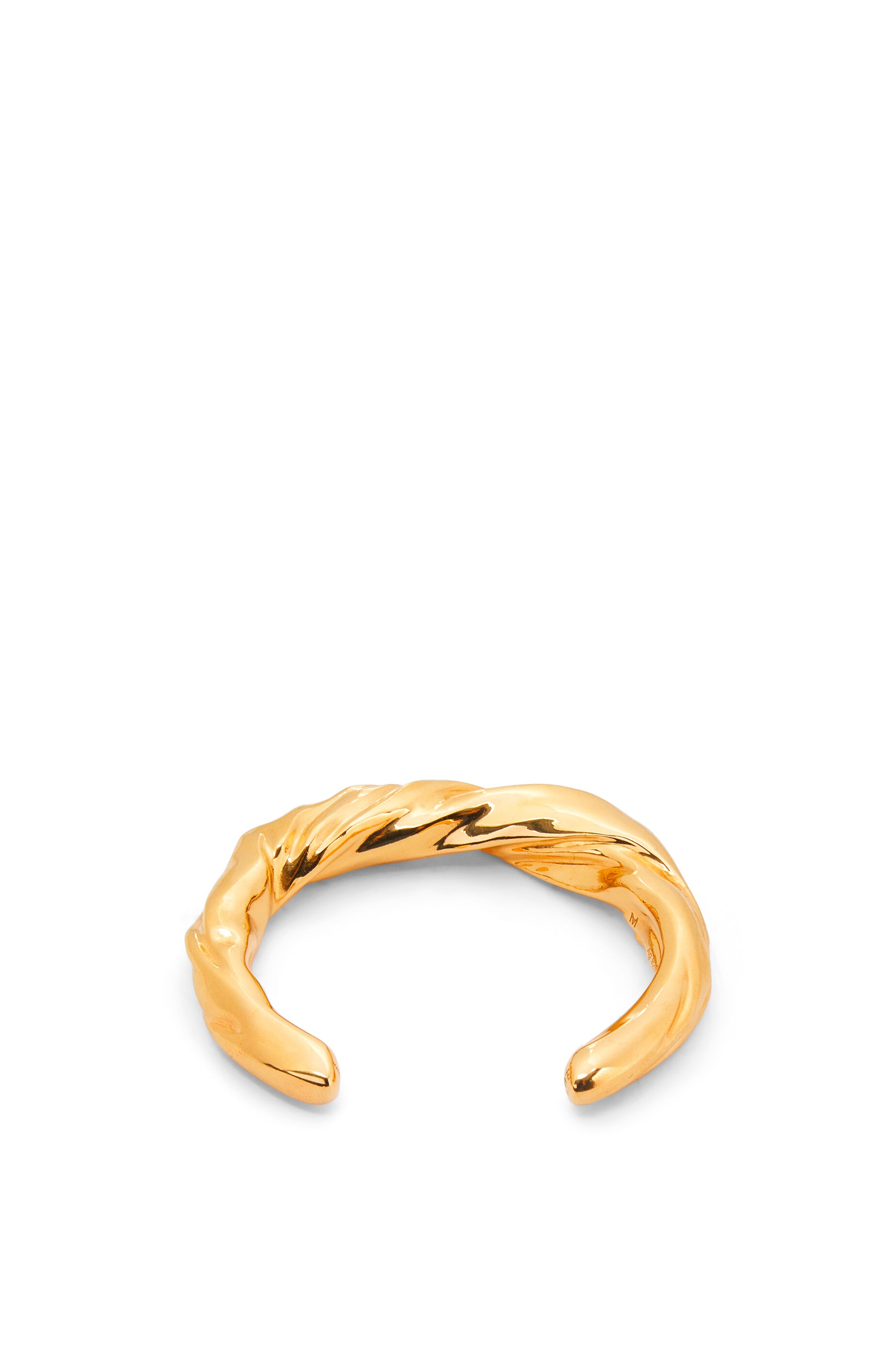 Small nappa twist cuff in sterling silver - 2