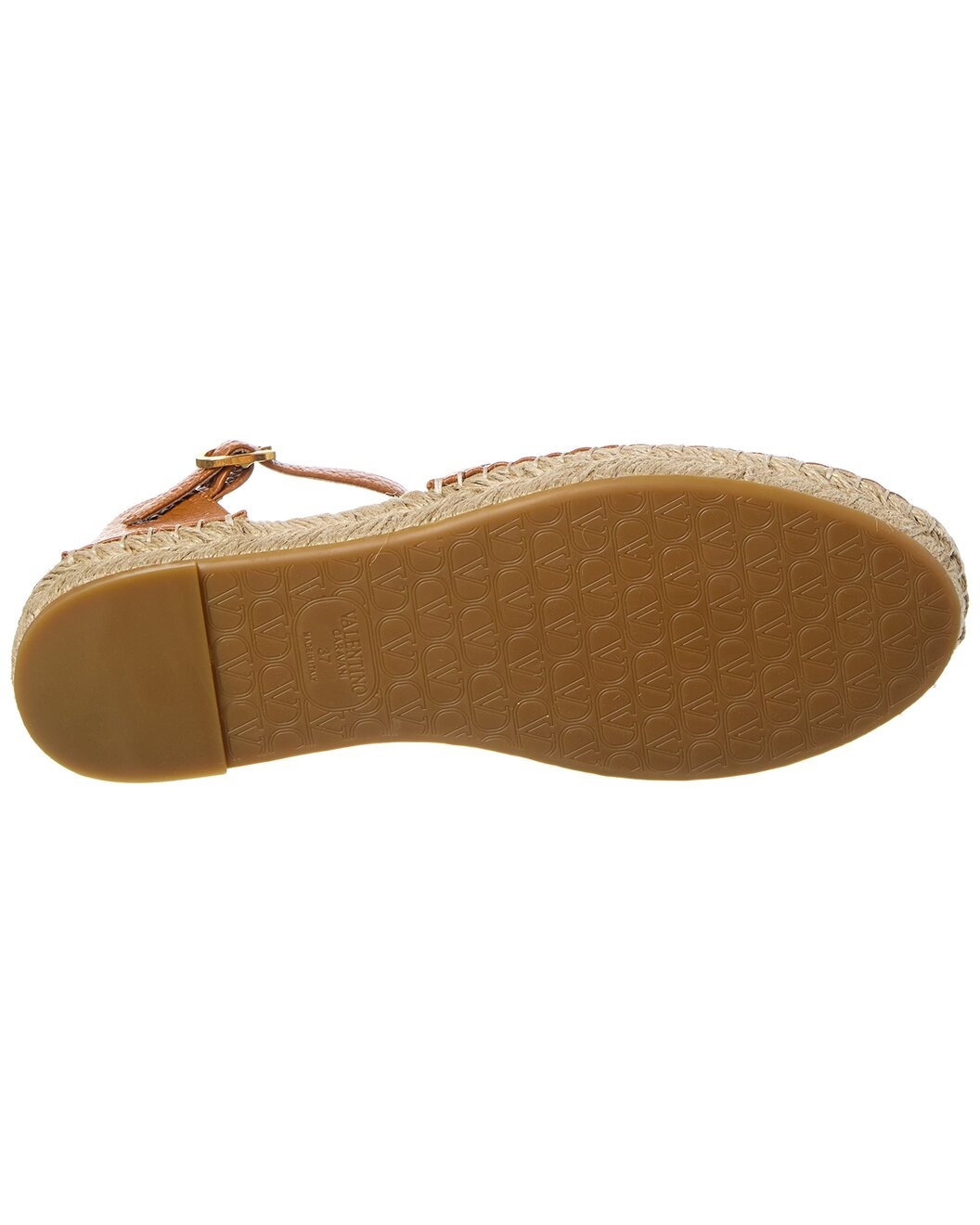 Valentino VLogo Signature Grainy Leather Espadrille - 4