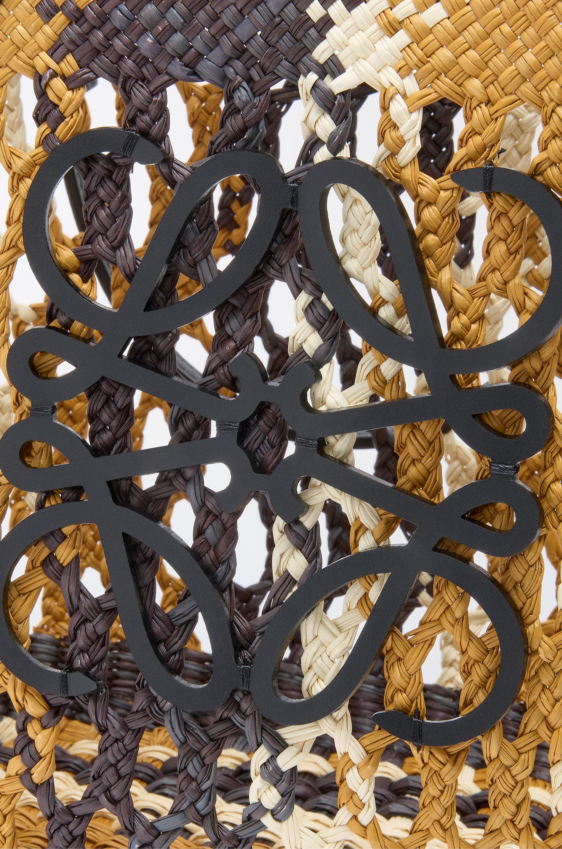 Medium Anagram basket in iraca palm and calfskin - 7