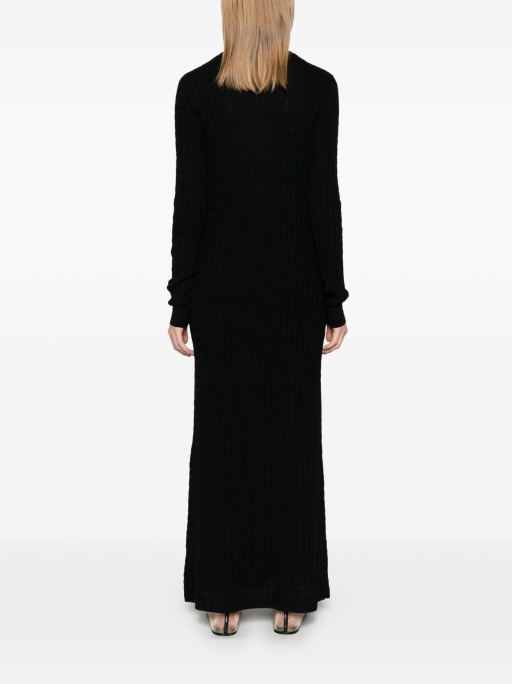 cable-knit maxi dress - 4