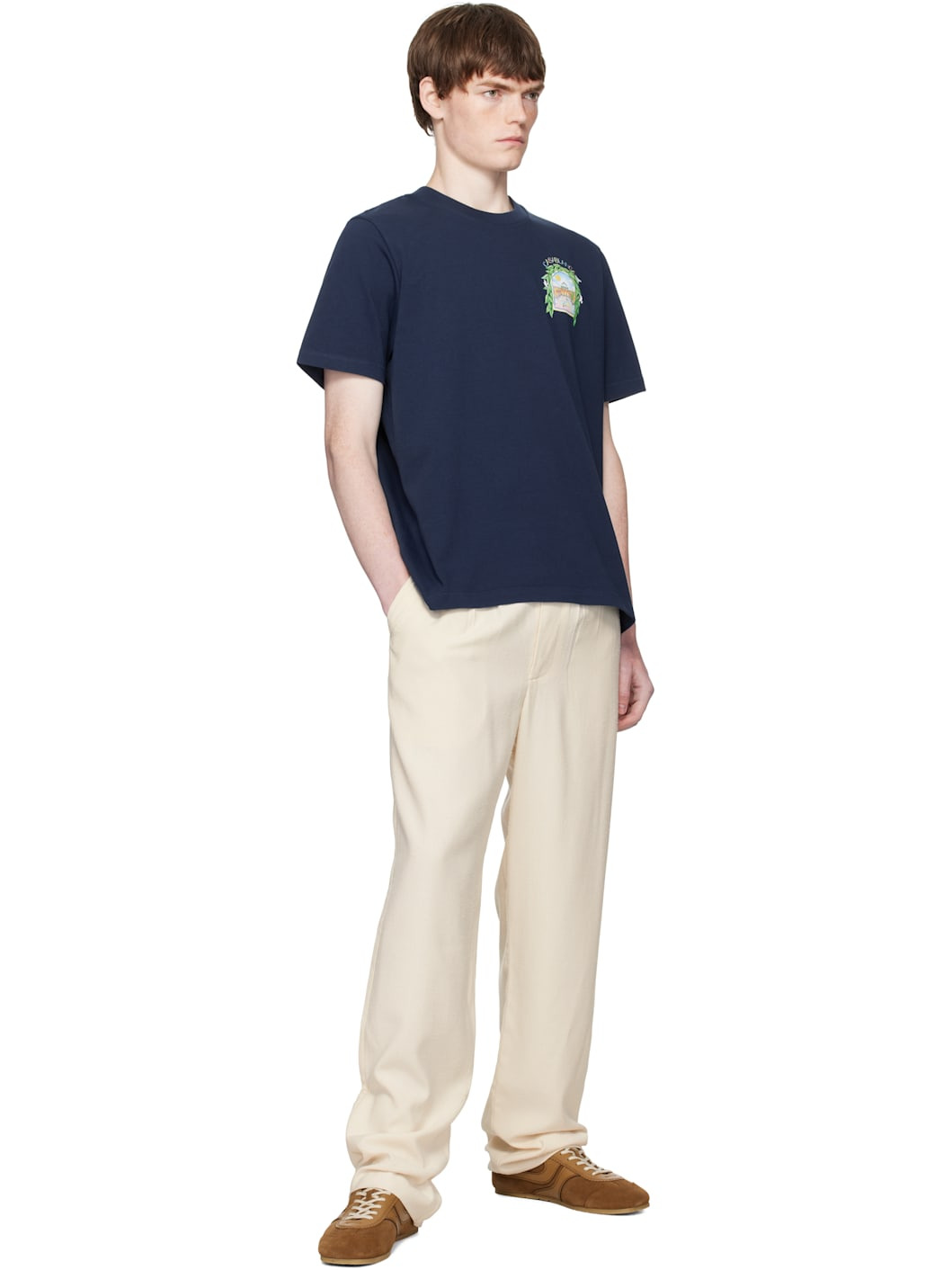 Navy L'Arche De Tennis Short-Sleeve T-Shirt - 4