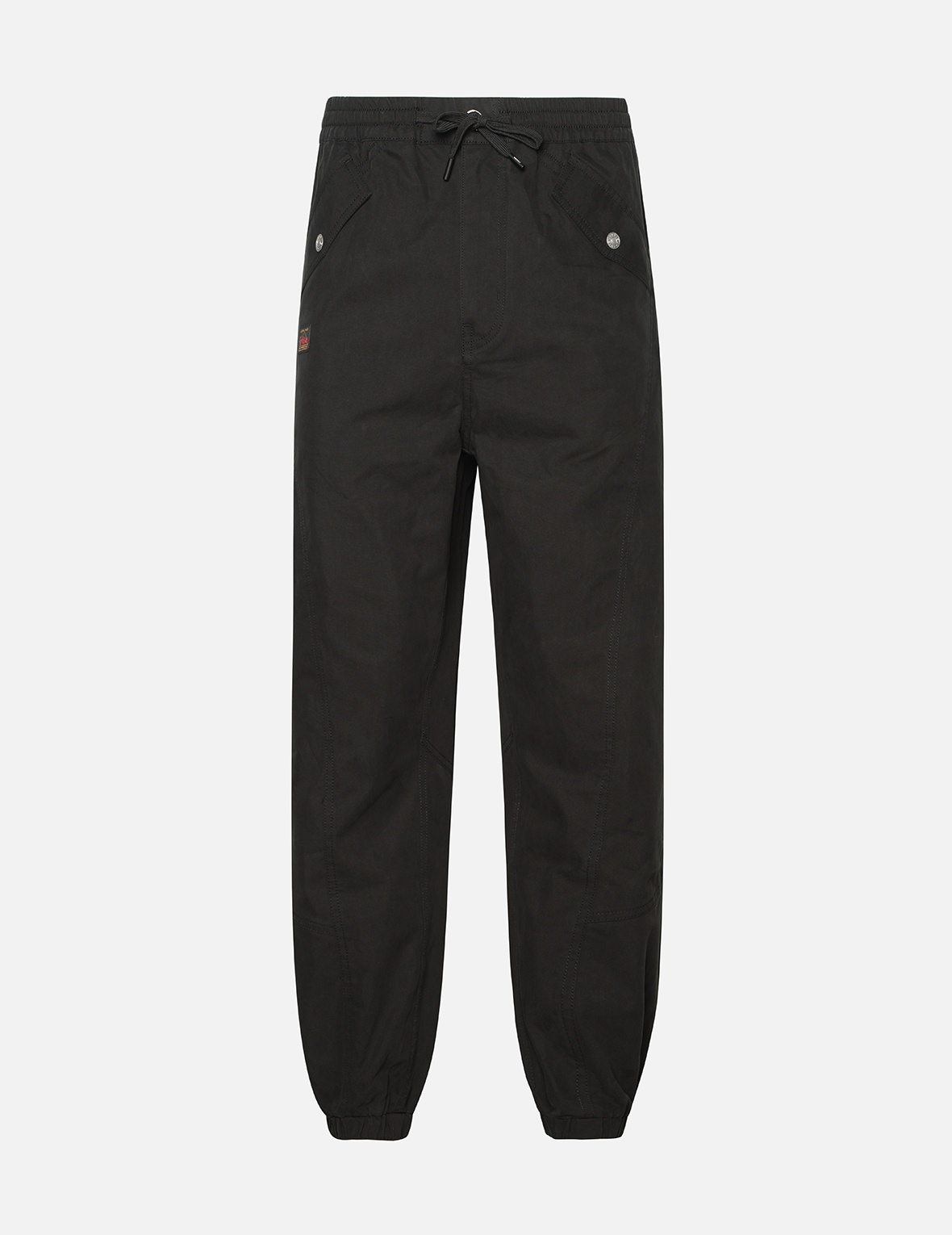 DAIKOKUTEN AND LOGO EMBROIDERY WITH BROCADE APPLIQUÉ LOOSE FIT JOGGER PANTS - 1