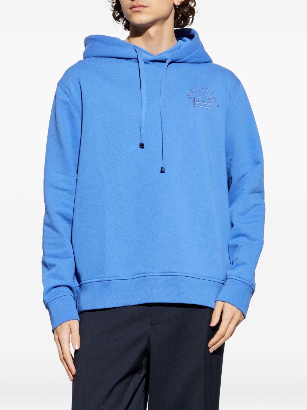 logo-embroidered hoodie - 3