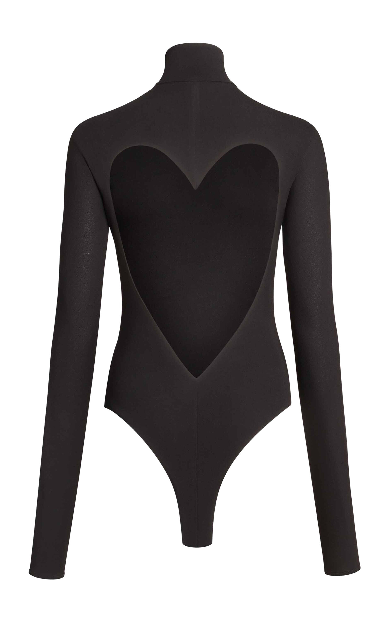 Heart Cut-Out Jersey Bodysuit black - 5