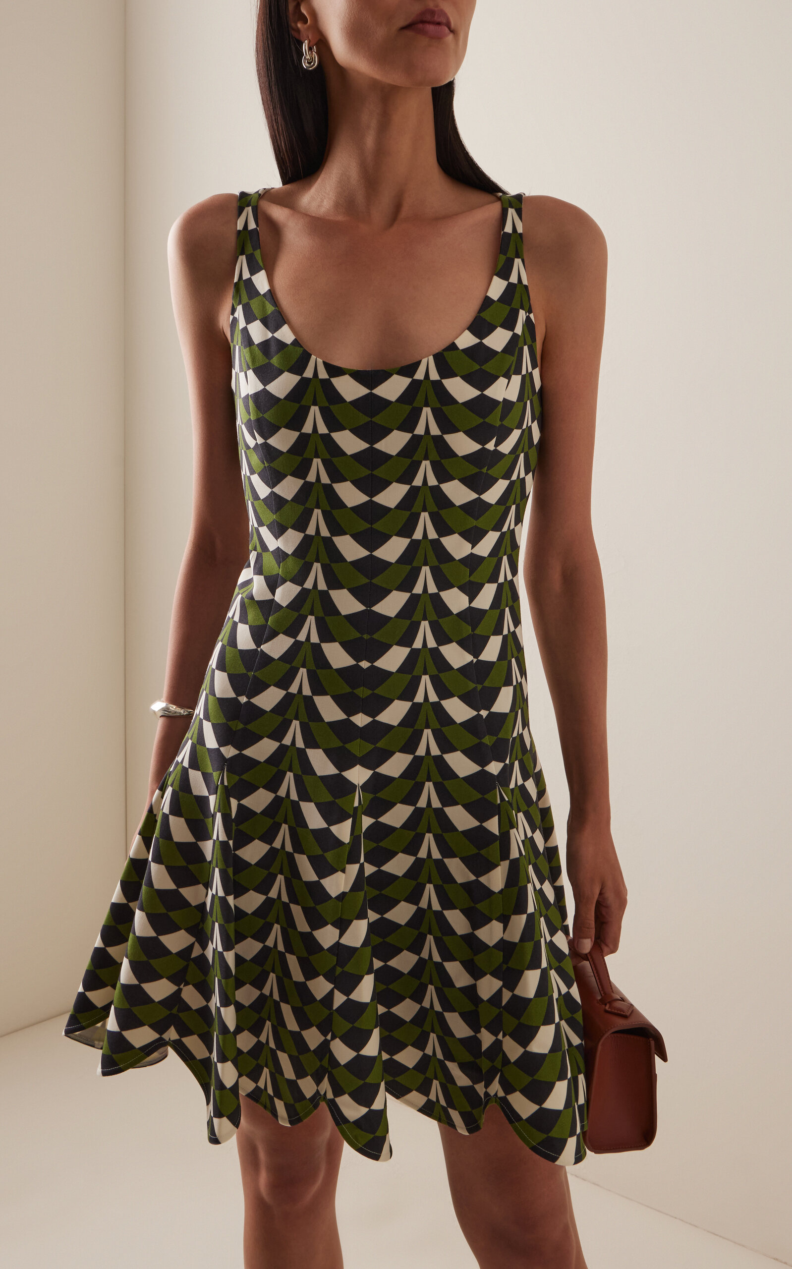 Stretch-Wool Mini Dress green - 3
