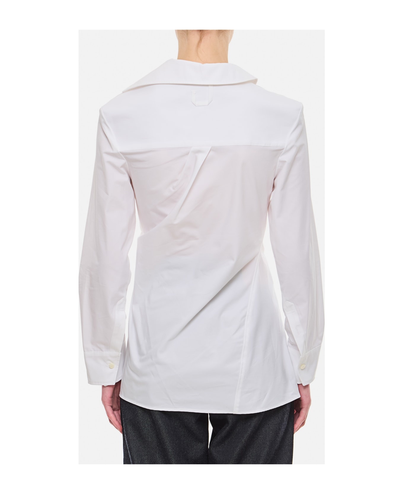 Asymmetric Front Buttoned Cotton Shirt - 2