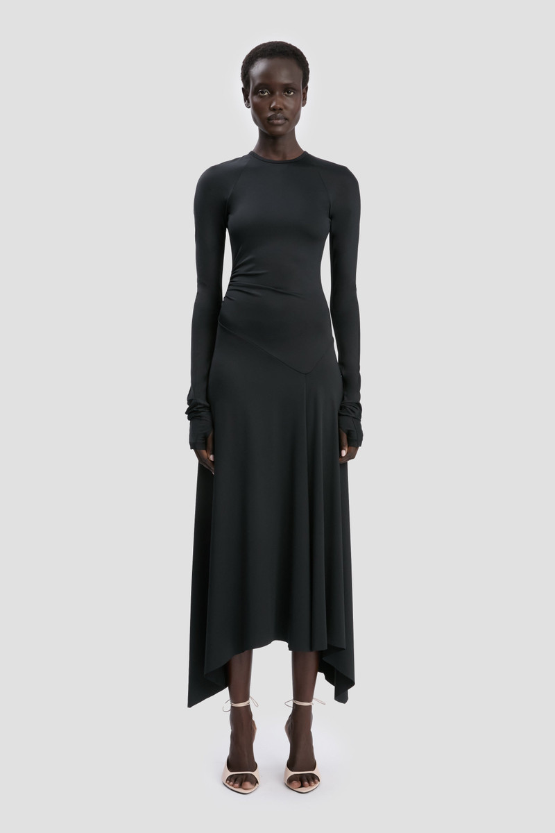 Victoria Beckham Midi Dress In Black outlook