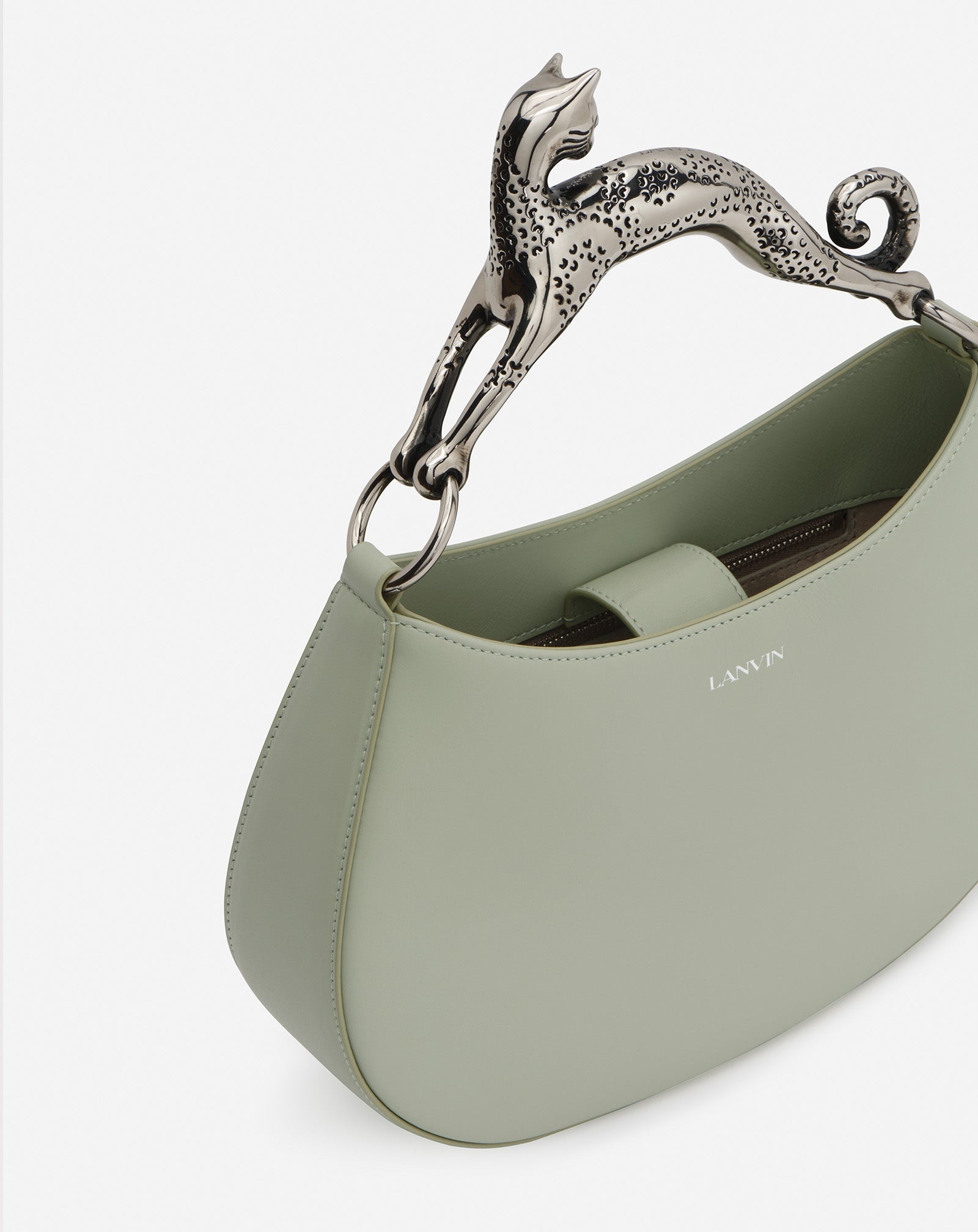 LEATHER PM HOBO CAT BAG - 3