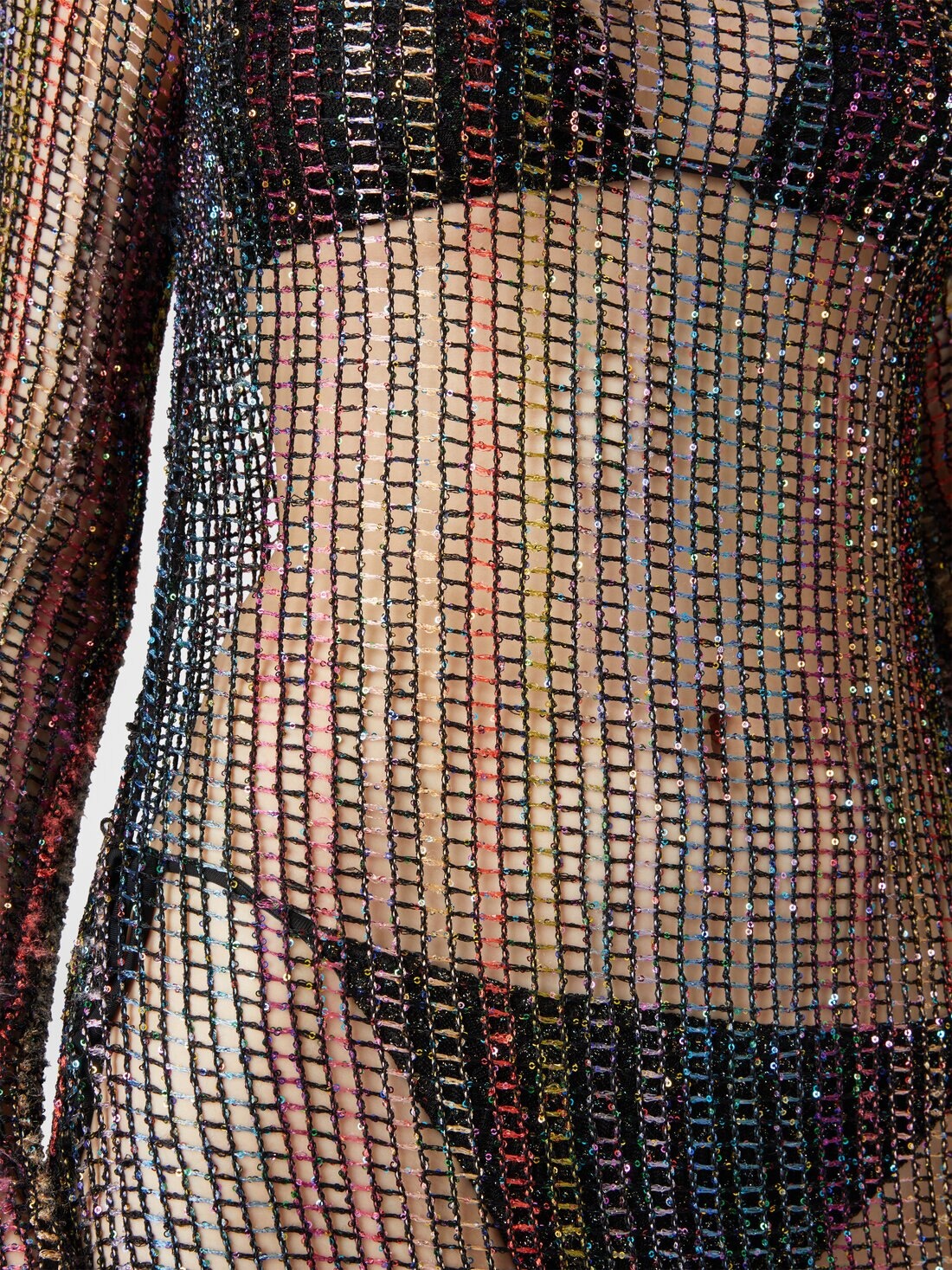 Long cover-up in mesh with open back - 5